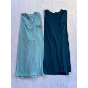 Reel Life Long Sleeve Fishing Shirts Lot of Two, Blue, Size Large, Outdoors